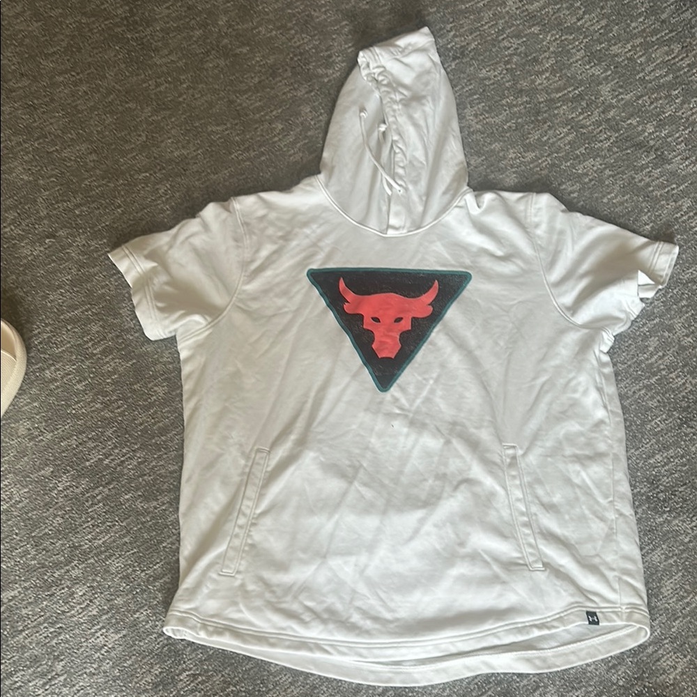 Under Armour White and Red Sweatshirt Hoodie